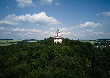 Castle Tower on Forested Hill