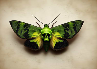 Skull Moth Green