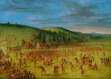 Native American Game Painting
