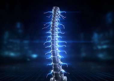 Human Spine with Neural Activity