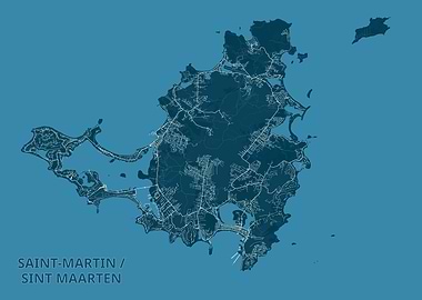 Saint-Martin / Sint Maarten Map