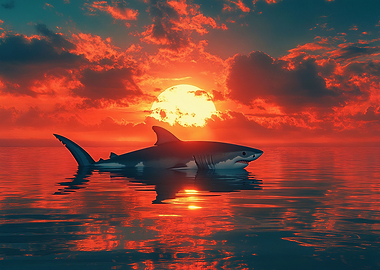 Shark at Sunset