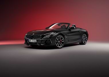 Black BMW Z4 Roadster Studio Shot