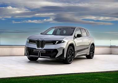 Silver BMW SUV on Display