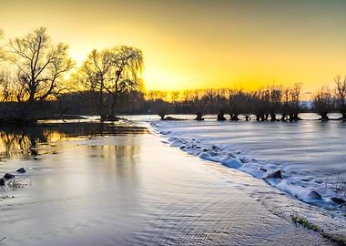 Golden Silence Over the River
