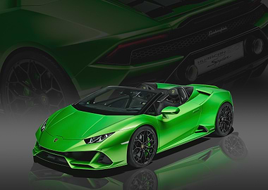 Green Lamborghini Huracan Spyder