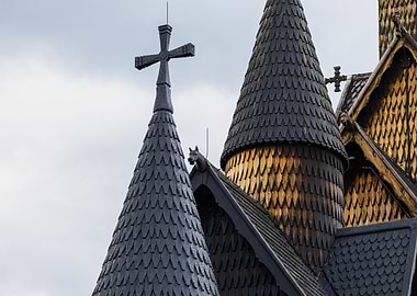 Heddal Stave Church close up