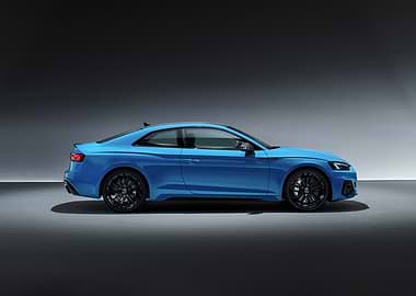 Blue Audi RS5 Coupe Side View