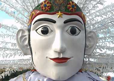 Ondel-Ondel Jakarta Puppet Close-Up