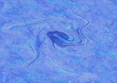 Blue Abstract Mosaic Swirl