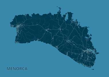 Menorca Island Map - Detailed Cartography