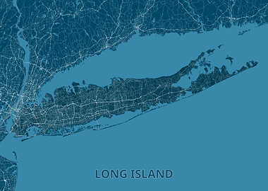 Detailed Map of Long Island