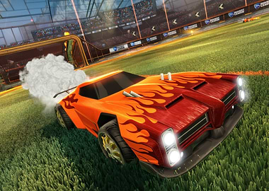 Rocket League Car with Flames