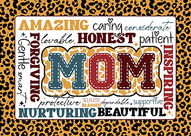 Mom Appreciation Leopard Print Design