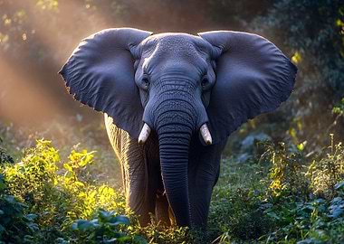 Elephant in the jungle