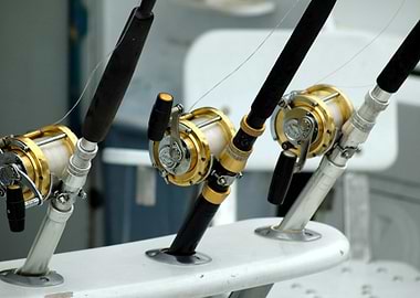 Fishing Rods and Reels on Boat