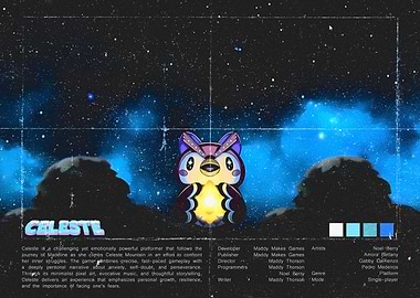 Celeste Game Art with Owl Character