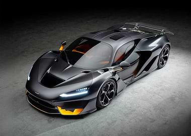 Black and Orange Supercar