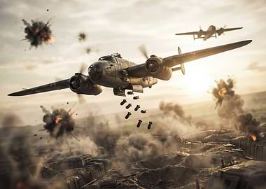 World War II Bomber Attack