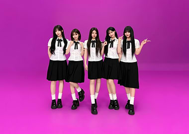 Five Girls in School Uniforms deja vu rescene