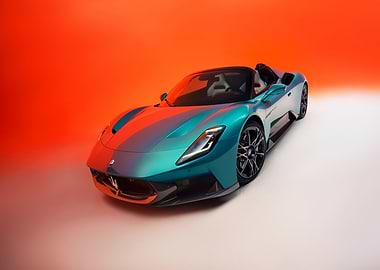 Teal Maserati MC20 Cielo Convertible