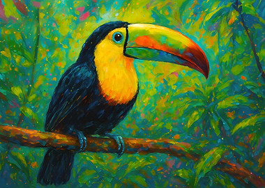 Colorful Toucan Painting