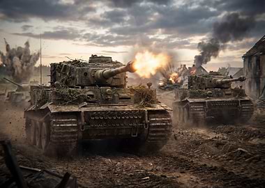 Tiger Tanks in Combat