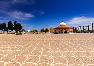 Monastir, Tunisia: Landmark and Paved Square