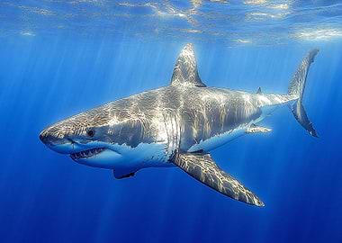 Great White Shark in Ocean