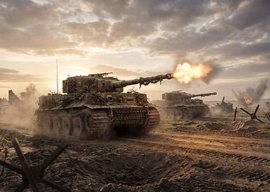 Tiger Tanks in Action