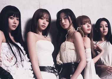 Group of Five Women in White le sserafim