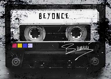 Beyonce Cassette Tape Art