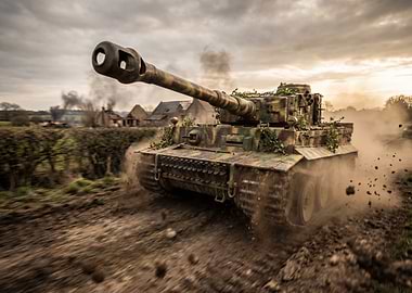 Tiger Tank in Action