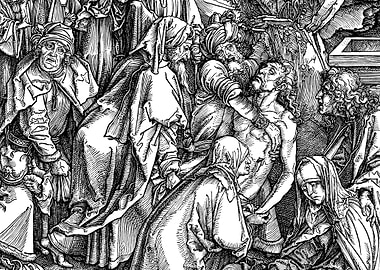 Christ's Descent from the Cross Albrecht Durer Engraving