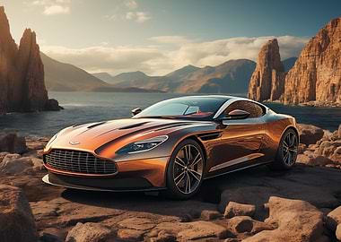 Aston Martin on the coast