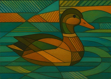 Geometric Duck illustration