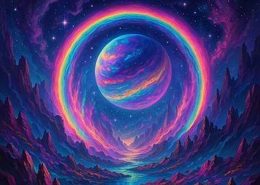 Rainbow Planet Landscape