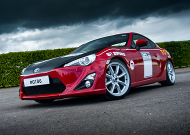 Red Toyota GT86 Racing Car