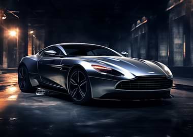 Silver Aston Martin car