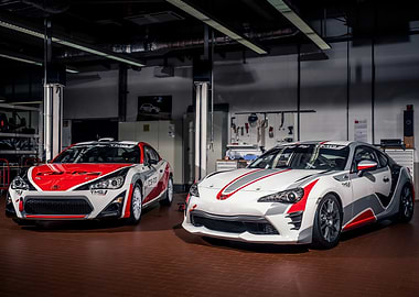 Two Toyota GT86 Race Cars