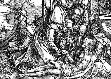 Lamentation of Christ Albrecht Durer Engraving
