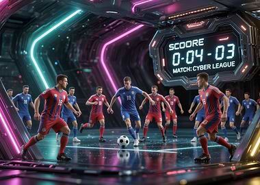Cyber League Soccer Match