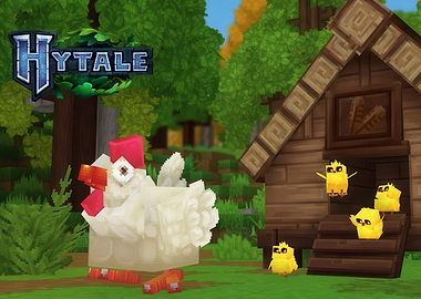 Hytale Chicken and Chicks