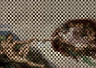 Creation of Adam Pixelated