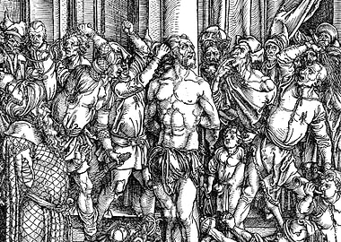 Flagellation of Christ Albrecht Dürer Engraving