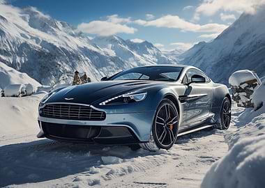 Aston Martin in Mountains