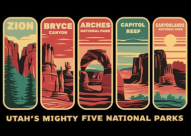 Utah's Mighty Five National Parks Gift