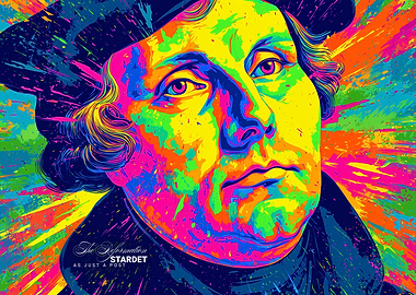 Martin Luther Colorful Pop Art Portrait
