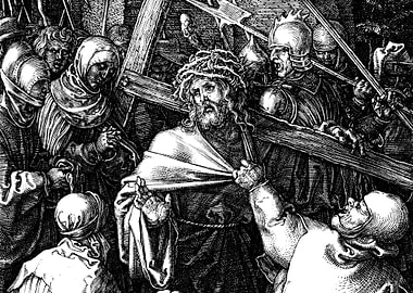 Christ Carrying the Cross Albrecht Durer Engraving