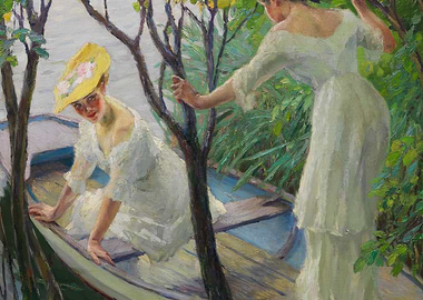 Two Women by the Lake